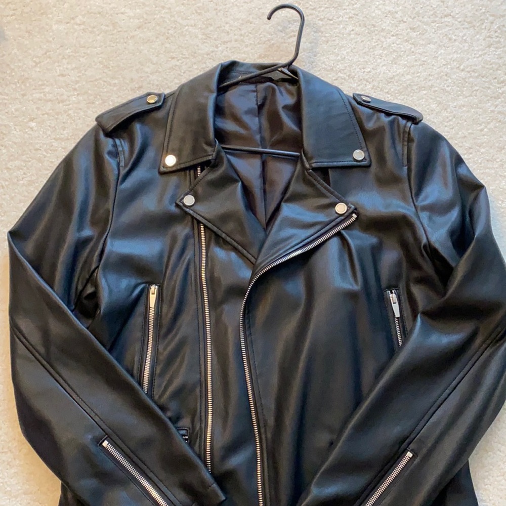 Zara Man leather jacket like new